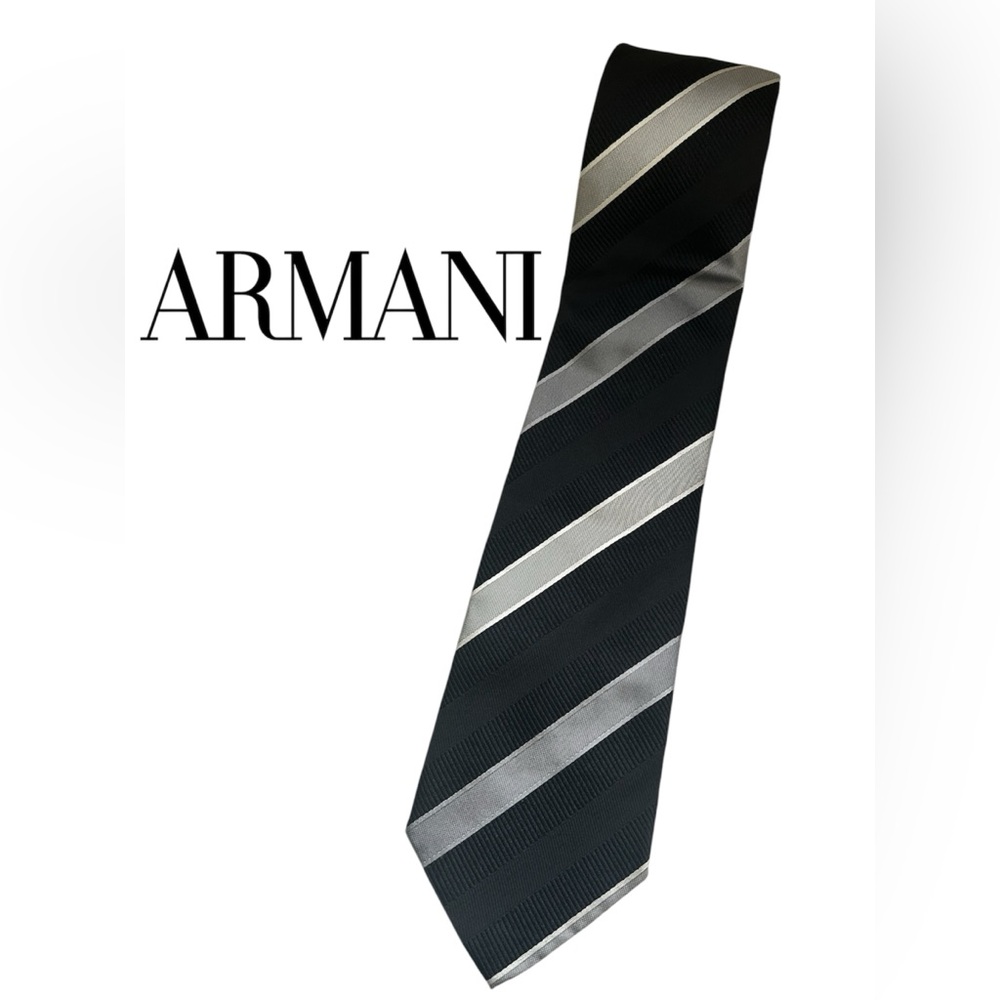 GEORGIO ARMANI TIE STRIPED MENS - Picture 1 of 6